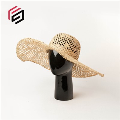 หมวกกันแดด Raffia ผู้หญิง